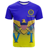 US Virgin Islands Coat Of Arms T Shirt Gradient Color Style No.1 LT6 - Wonder Print Shop