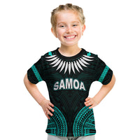 Custom Personalised Samoa Ula Nifo Tribal T Shirt KID Green Style LT6 - Wonder Print Shop