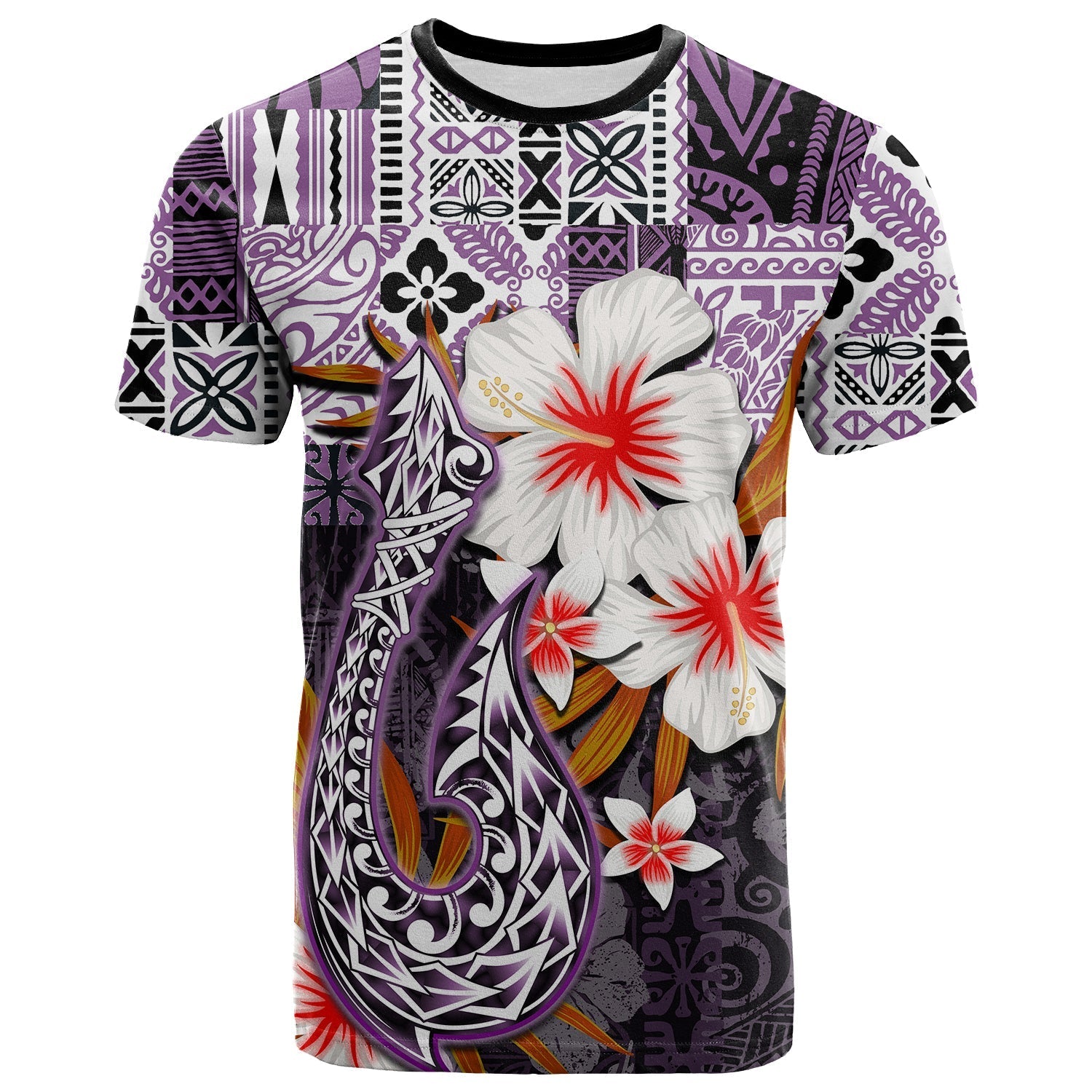 Custom Hawaii Fish Hook T Shirt Purple Style LT6 - Wonder Print Shop
