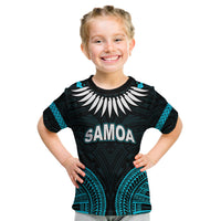 Custom Personalised Samoa Ula Nifo Tribal T Shirt KID Blue Style LT6 - Wonder Print Shop