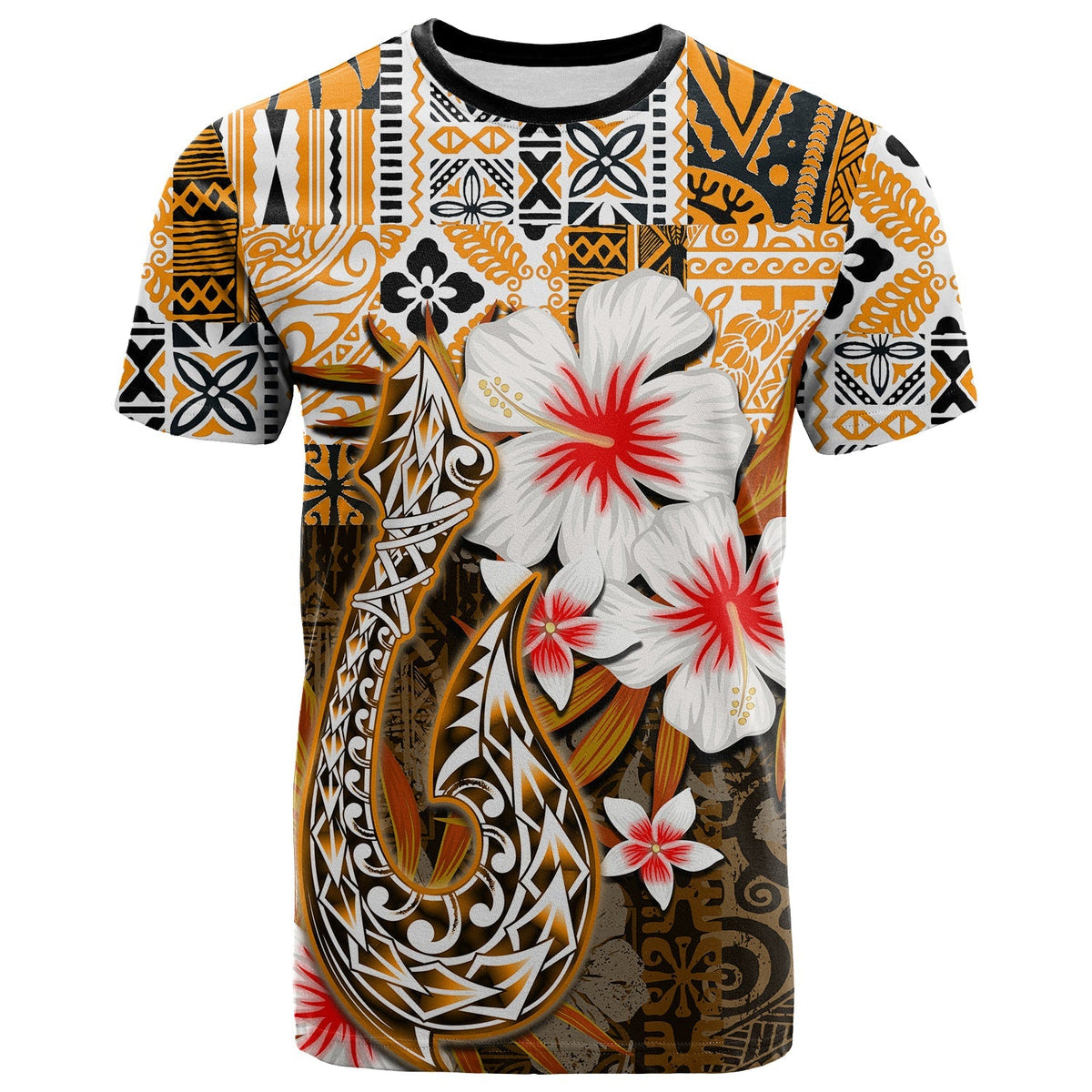 Custom Hawaii Fish Hook T Shirt Orange Style LT6 - Wonder Print Shop