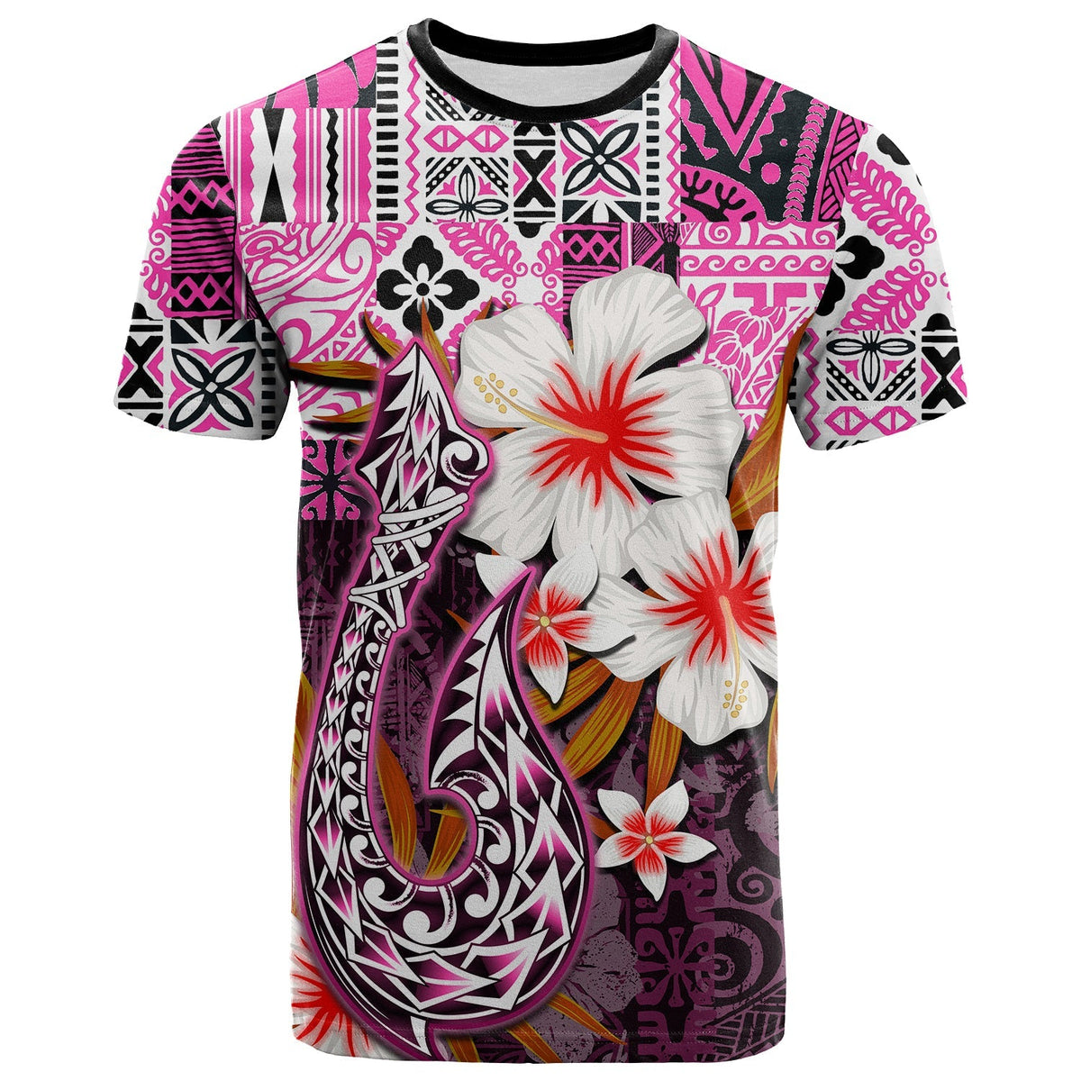 Custom Hawaii Fish Hook T Shirt Pink Style LT6 - Wonder Print Shop