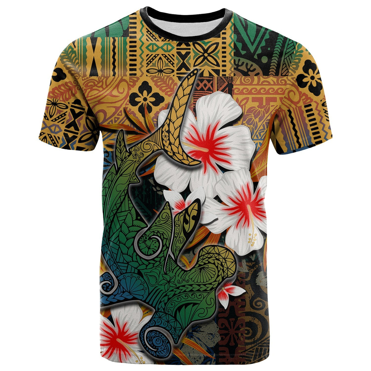 Custom Polynesian Hammerhead shark T Shirt Hawaii Style LT6 - Wonder Print Shop