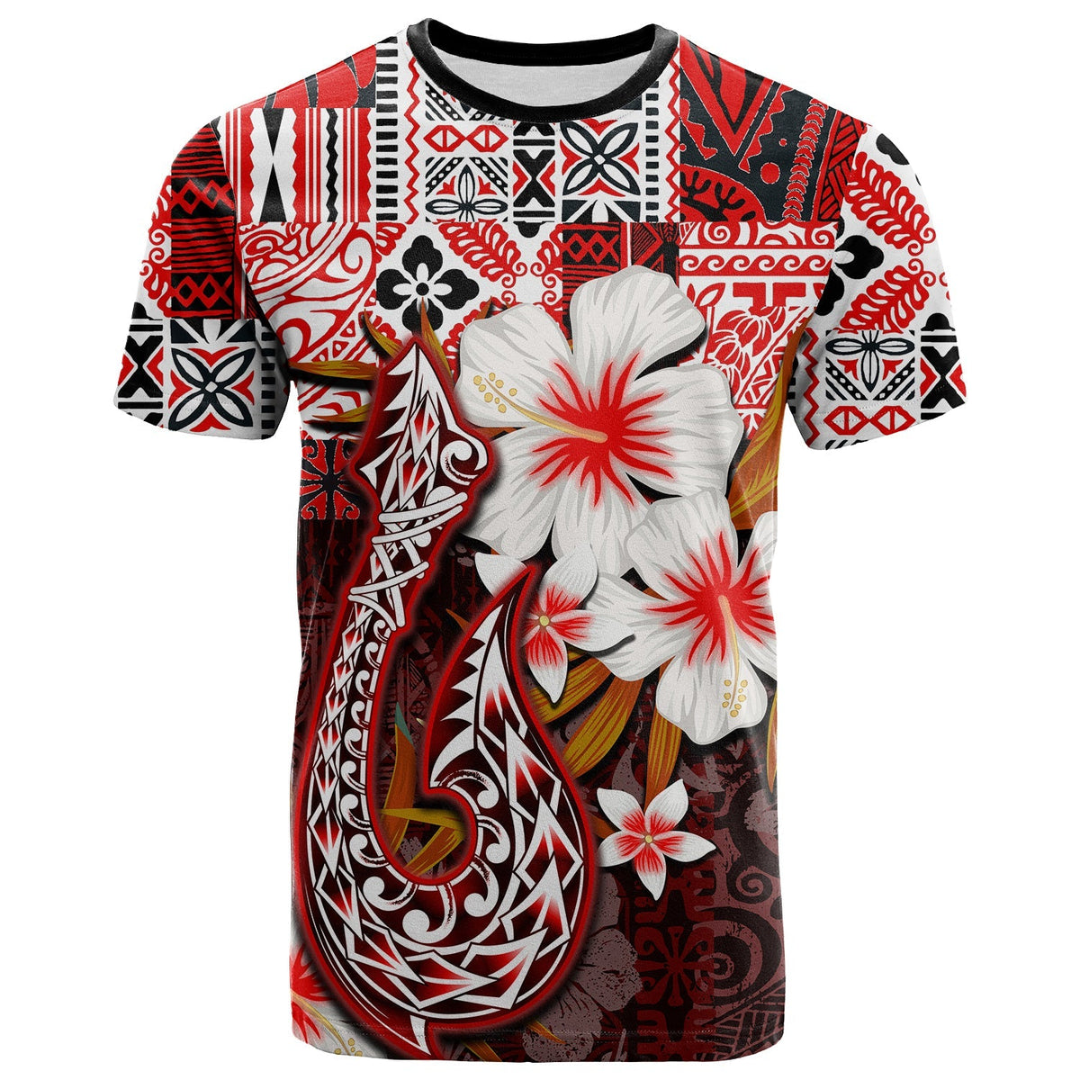Custom Hawaii Fish Hook T Shirt Red Style LT6 - Wonder Print Shop