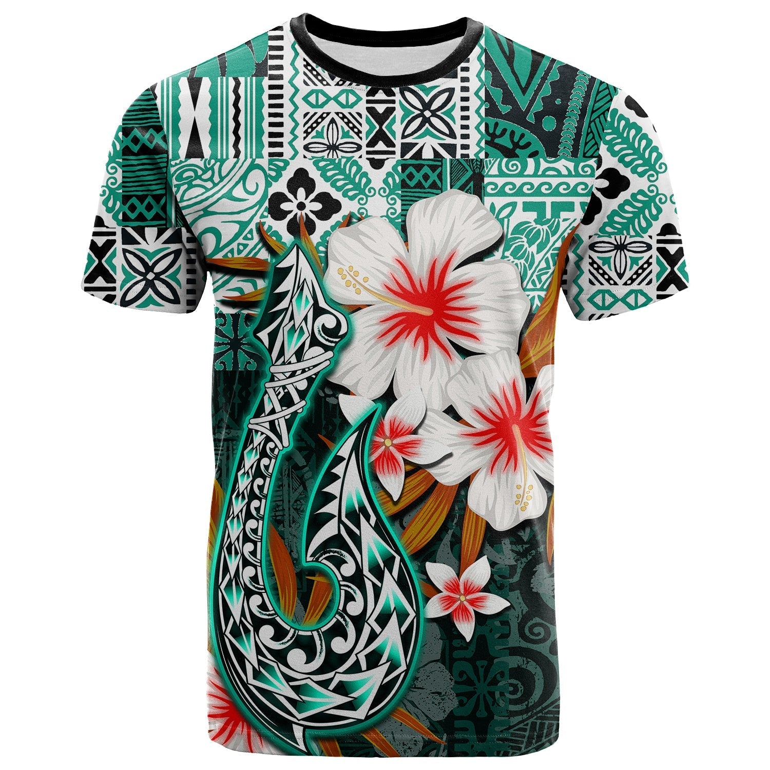 Custom Hawaii Fish Hook T Shirt Green Style LT6 - Wonder Print Shop