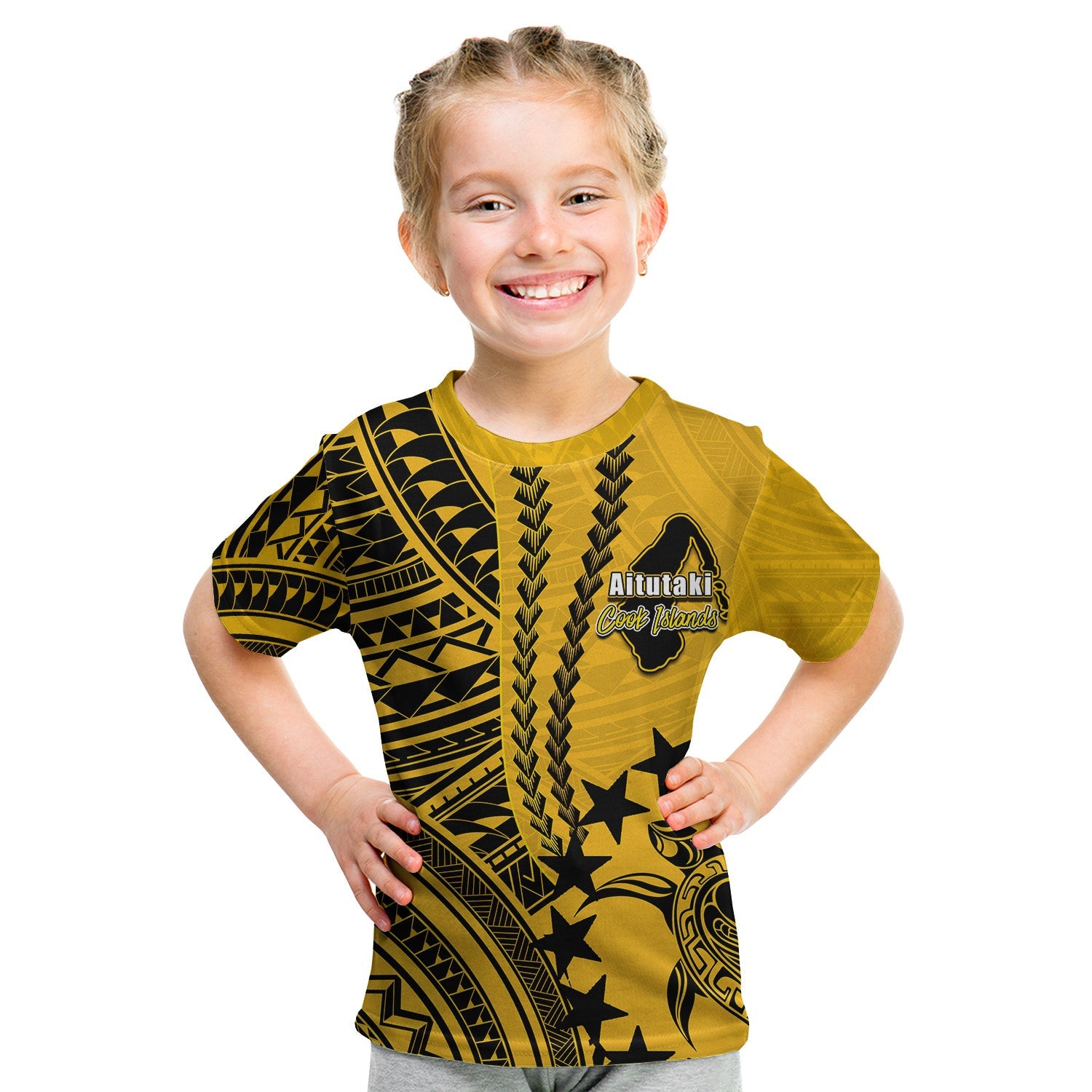 Cook Islands Aitutaki Polynesian T Shirt KID LT6 - Wonder Print Shop