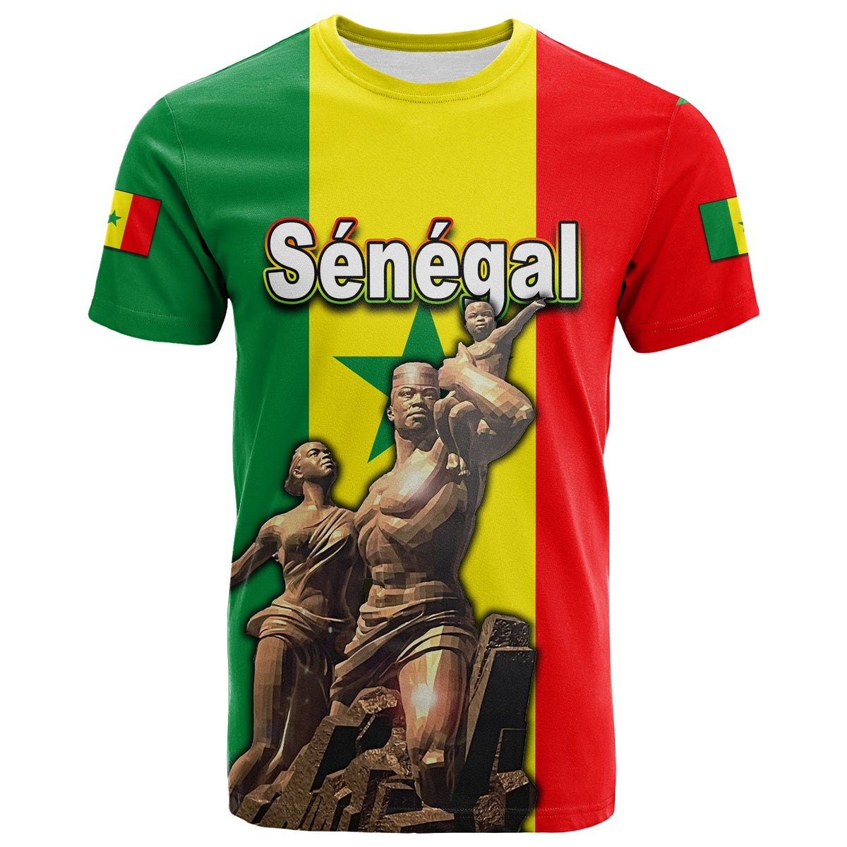 Senegal Independence Day T Shirt African Renaissance Monument LT6 - Wonder Print Shop