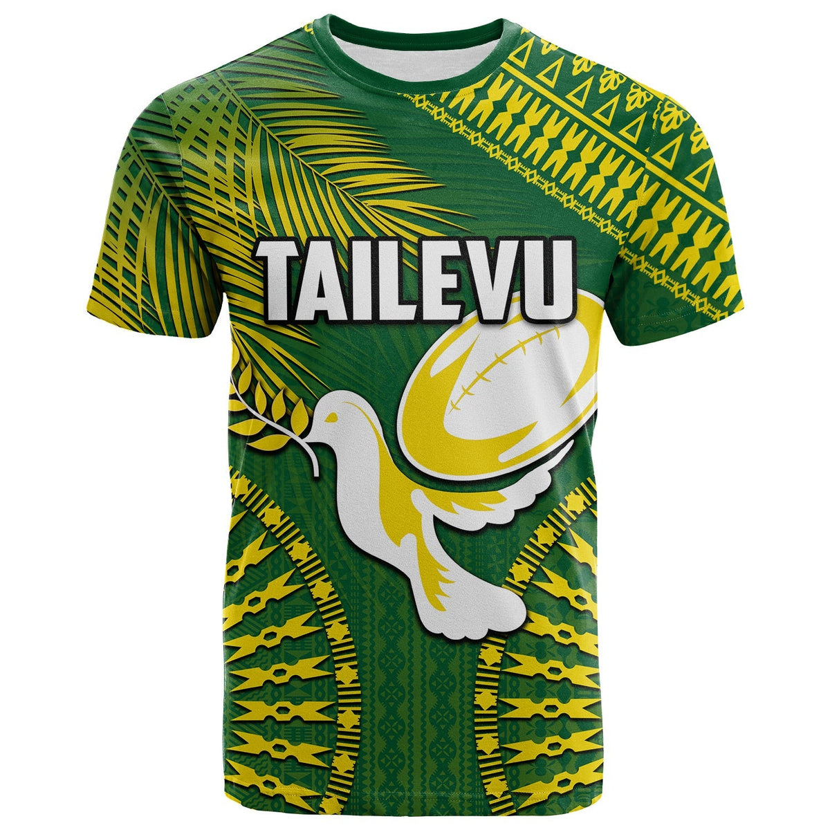 Custom Tailevu Fiji Rugby T Shirt LT6 - Wonder Print Shop