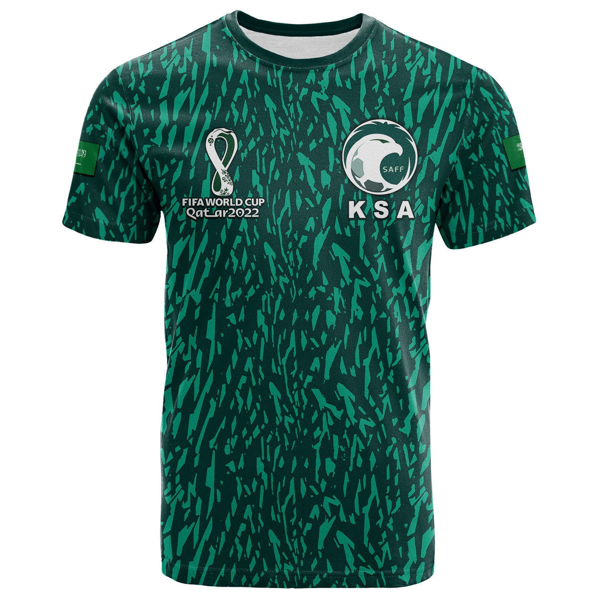Custom Saudi Arabia Soccer World Cup 2022 T Shirt LT6 - Wonder Print Shop