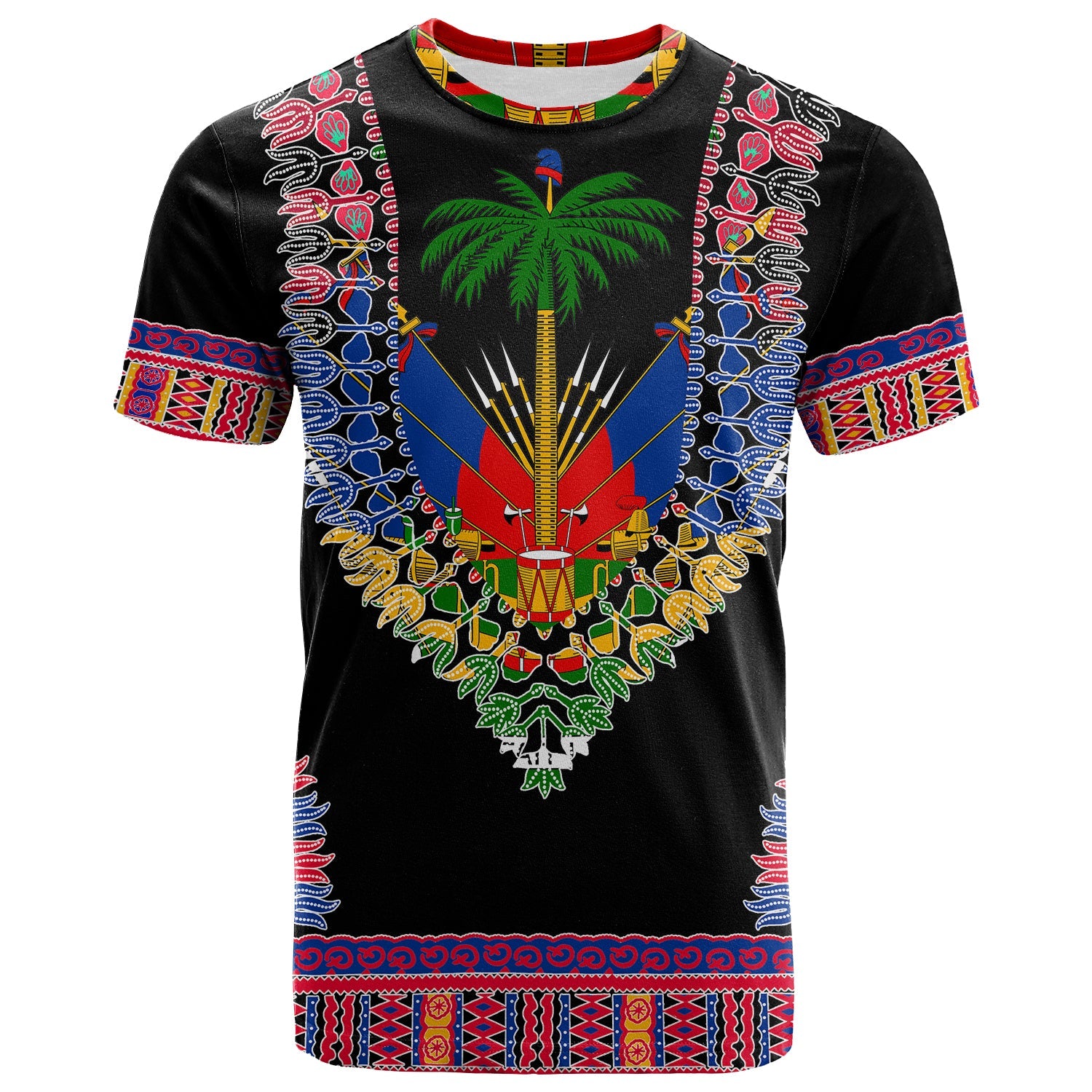 custom-personalised-haiti-t-shirt-dashiki-mix-coat-of-arms-black-style