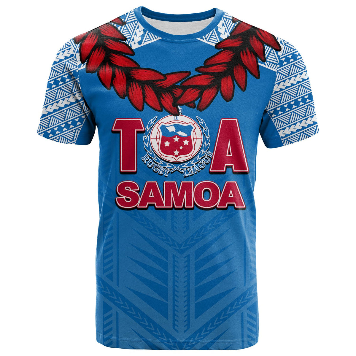 Toa Samoa Ula Fla Rugby T Shirt Blue Sky Jersey 2022 LT6 - Wonder Print Shop