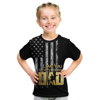 (Custom Personalised) American Flag Father Day T Shirt KID LT6 - Wonder Print Shop