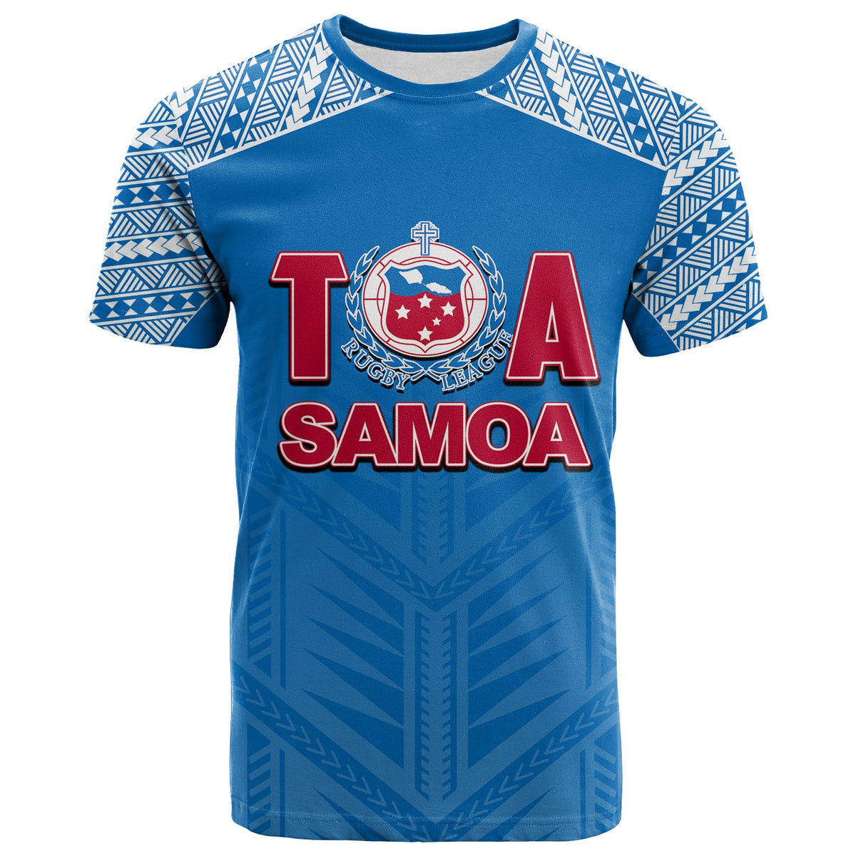 Toa Samoa Rugby T Shirt Blue Sky Jersey 2022 LT6 - Wonder Print Shop