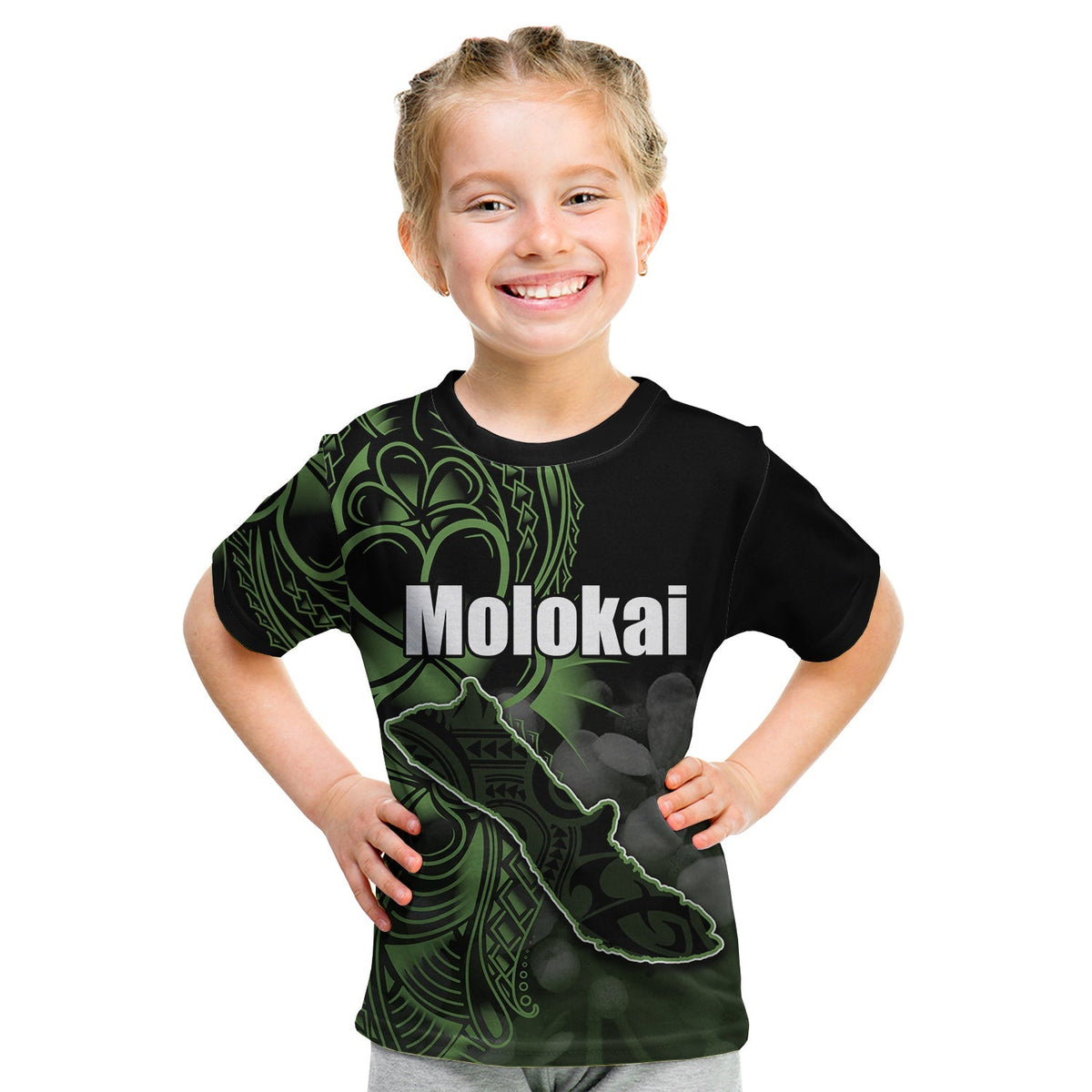 Custom Hawaiian Islands T Shirt KID Molokai LT6 - Wonder Print Shop
