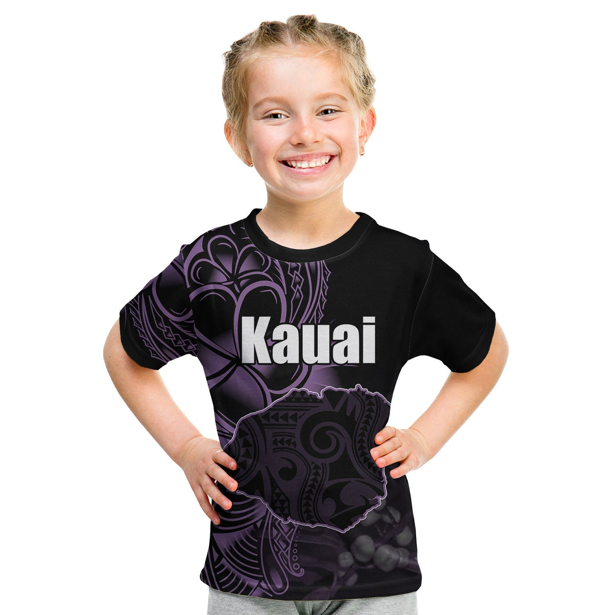 Custom Hawaiian Islands T Shirt KID Kauai LT6 - Wonder Print Shop