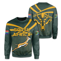 African Sweatshirt - South African Springbok Sweatshirt - Rugby Fan - Wonder Print Shop