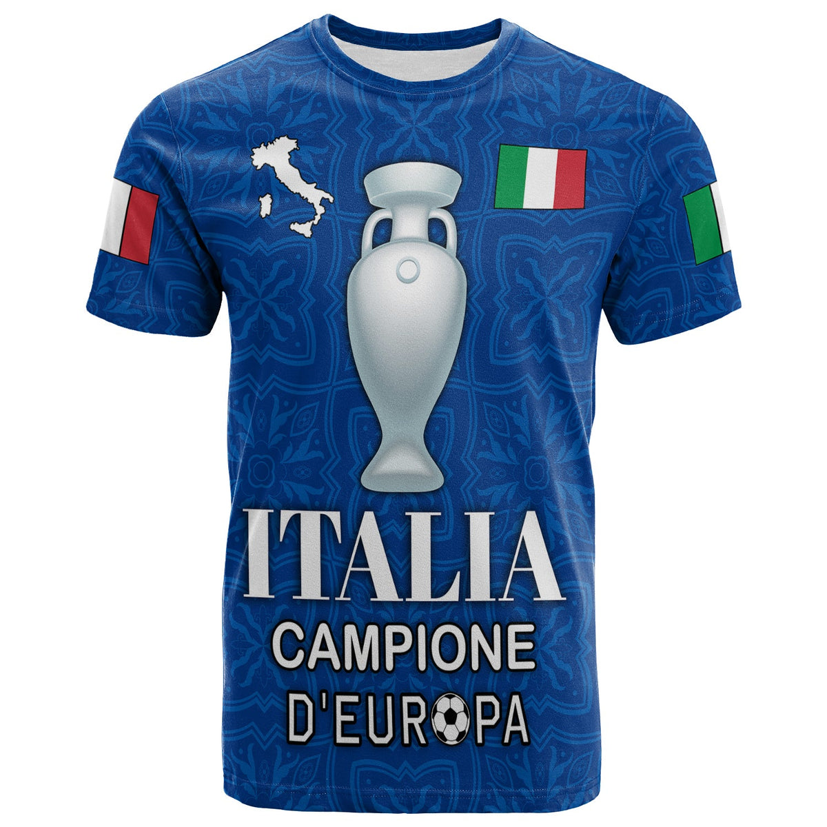 Italia Campione DEuropa Ito?=O?=O?=S Coming To Rome T Shirt Blue Lt4 - Wonder Print Shop