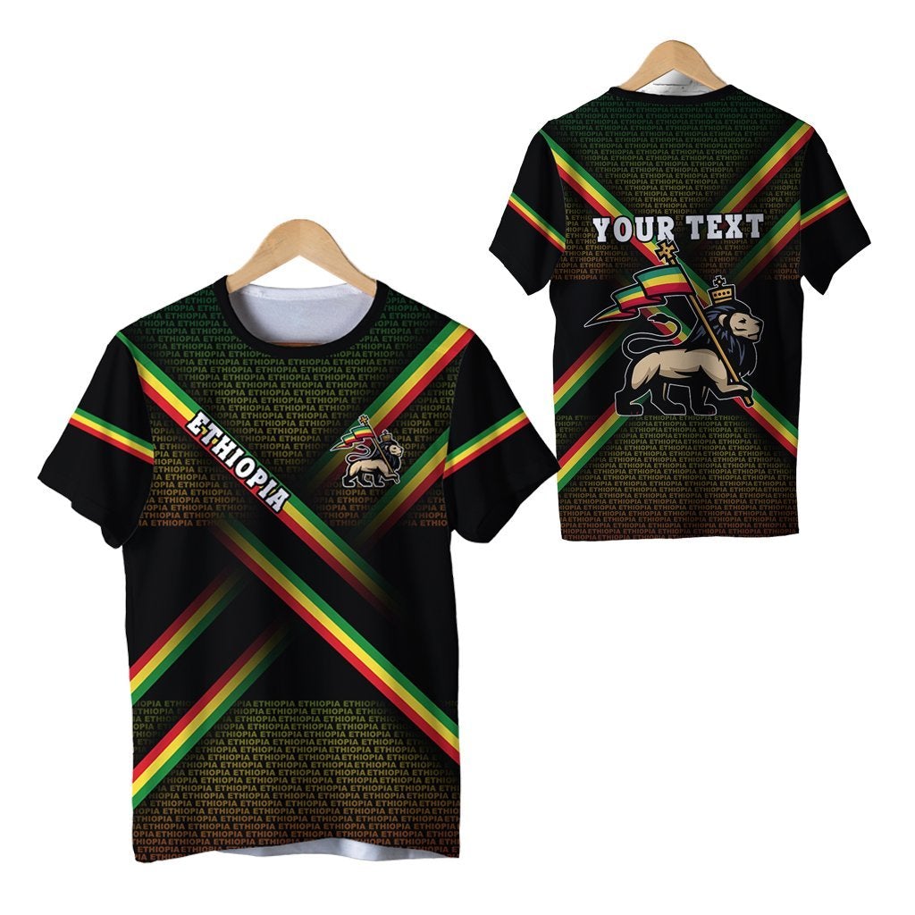 Custom Ethiopia T Shirt Typography LT16 - Wonder Print Shop