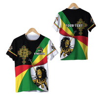 Custom Ethiopia T Shirt Stylized flags Ver.2 LT16 - Wonder Print Shop
