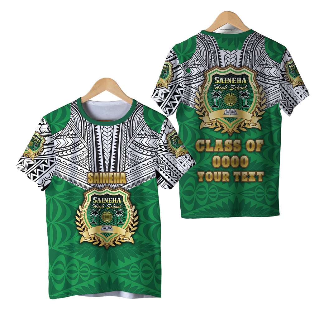 Custom Saineha Tonga T Shirt Polynesian Tattoo Class Of LT16 - Wonder Print Shop