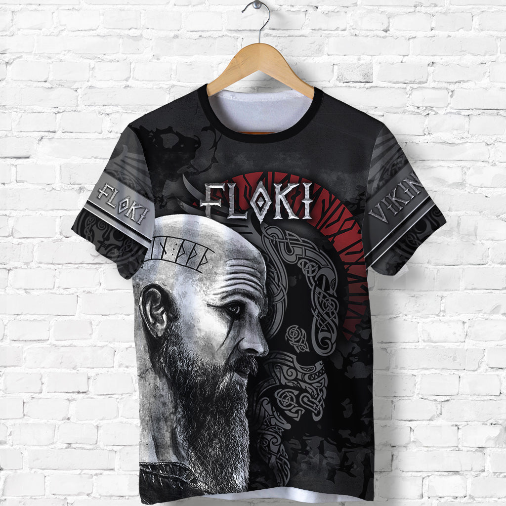 Viking T Shirt Floki Art RLT12 - Wonder Print Shop