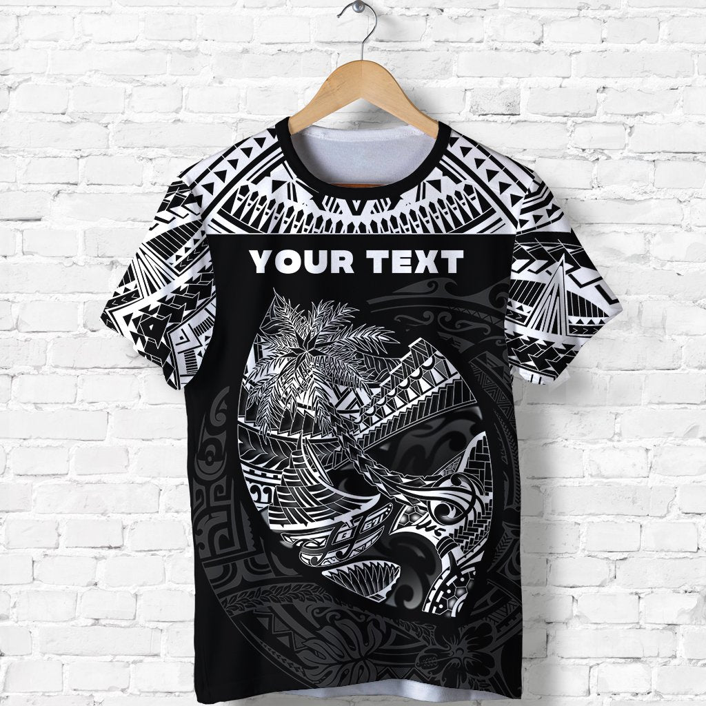 Custom Guam Rugby T Shirt Polynesian Patterns Black Ver.2 LT16 - Wonder Print Shop