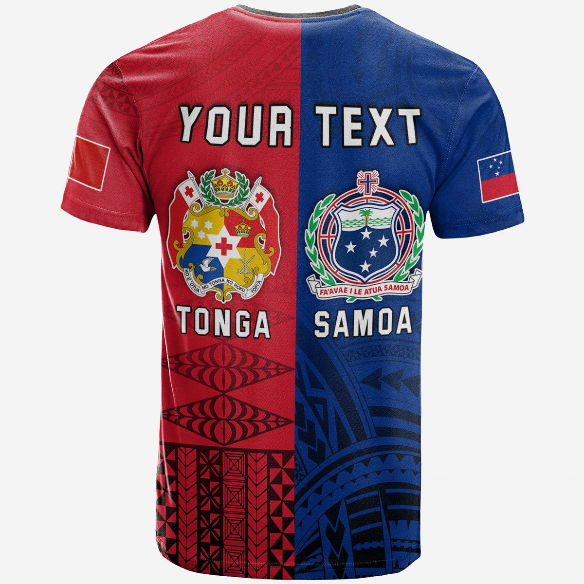 Custom TokoUso T Shirt Tonga and Samoa Together LT13 - Wonder Print Shop