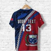 Custom Samoa Polynesian T Shirt Quotes Custom Text and Number LT13 - Wonder Print Shop