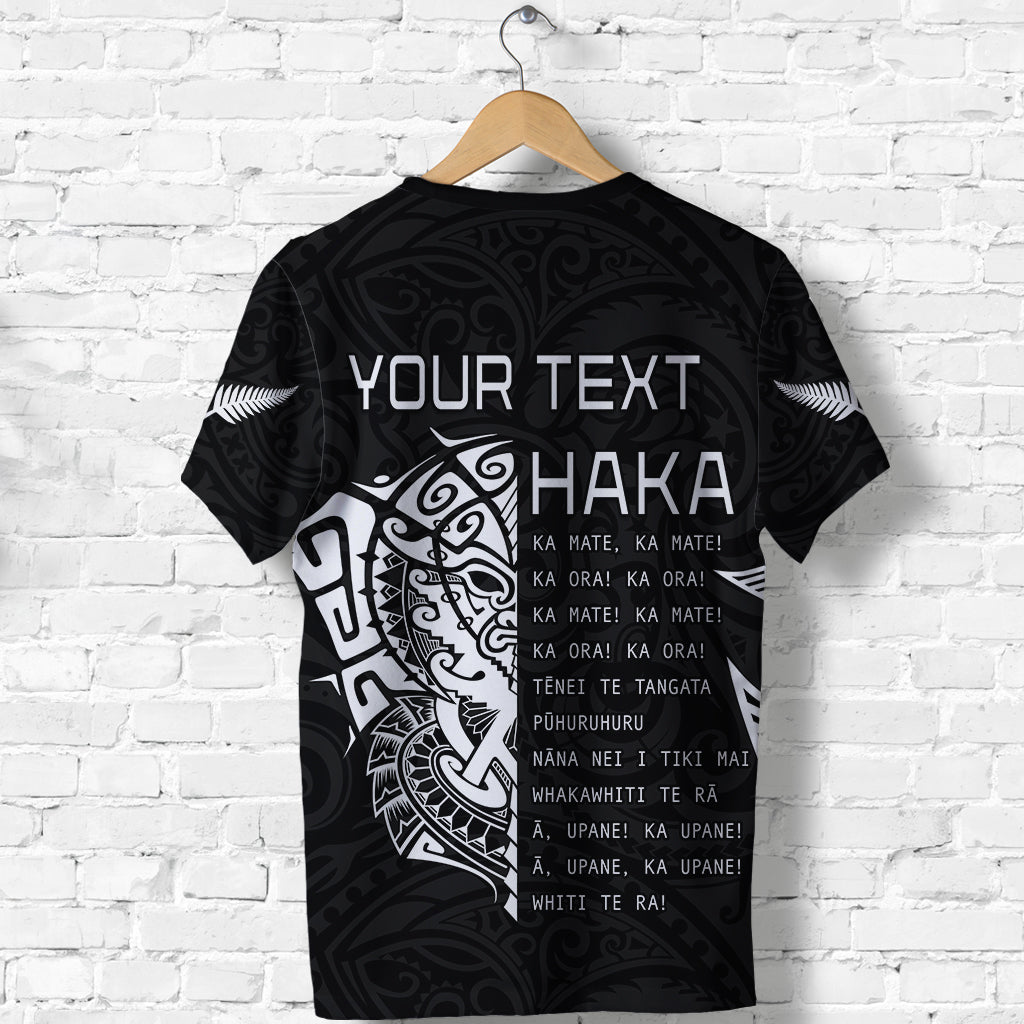 Custom New Zealand Rugby T Shirt Haka All Black mix Ta Moko LT13 - Wonder Print Shop