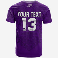 Custom Maori 2021 T Shirt Purple Aotearoa Tattoo Custom Text and Number LT13 - Wonder Print Shop