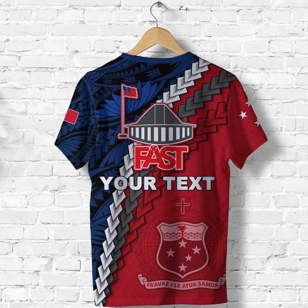 Custom F.A.S.T Samoa T Shirt Polynesian LT13 - Wonder Print Shop