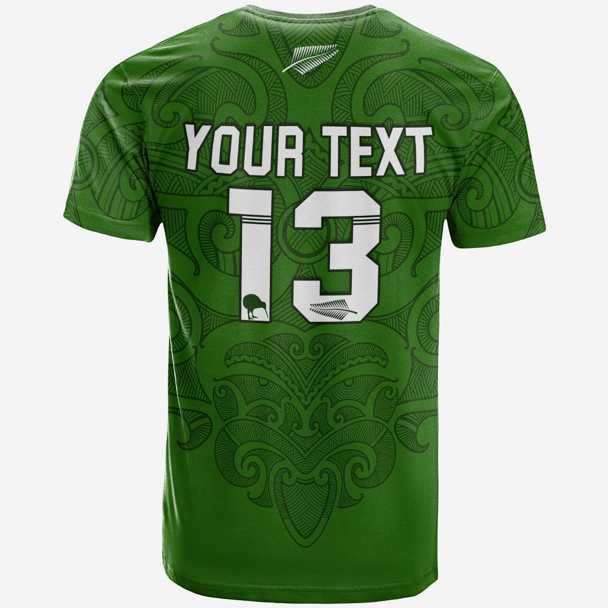 Custom Maori 2021 T Shirt Green Aotearoa Tattoo Custom Text and Number LT13 - Wonder Print Shop