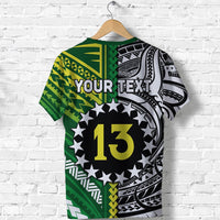 Custom Cook Islands Unique T Shirt Polynesia Pattern Custom Text and Number LT13 - Wonder Print Shop