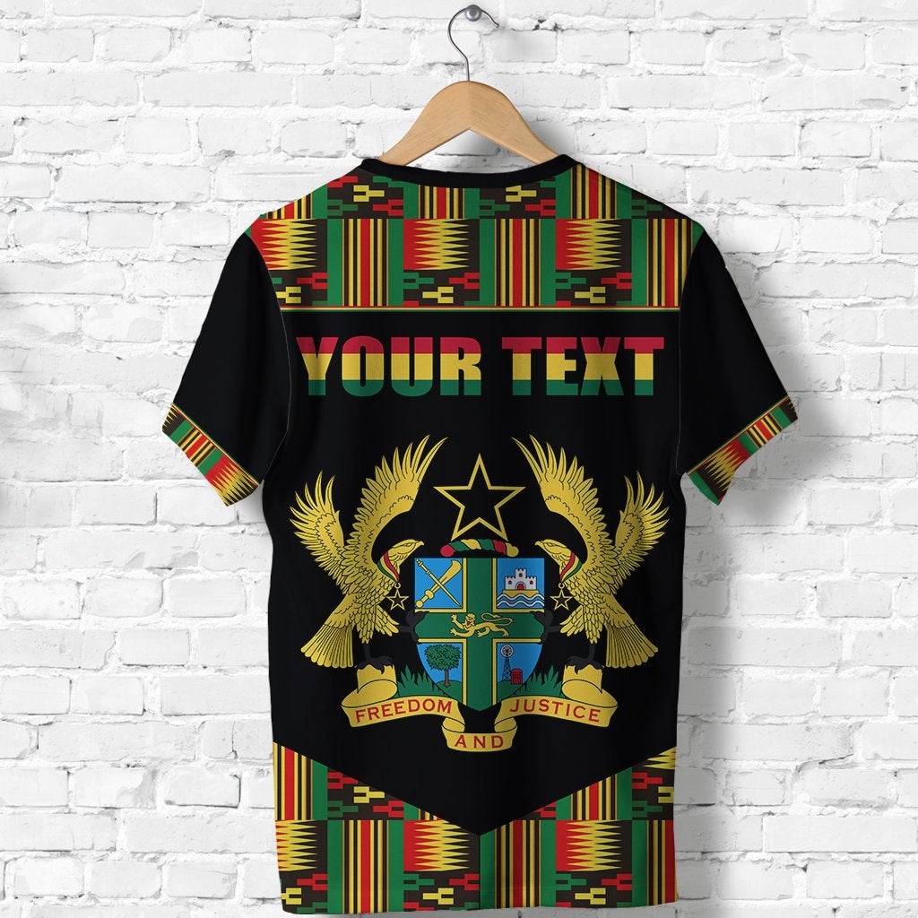 Custom Ghana Proud T Shirt Ankara Kente LT13 - Wonder Print Shop