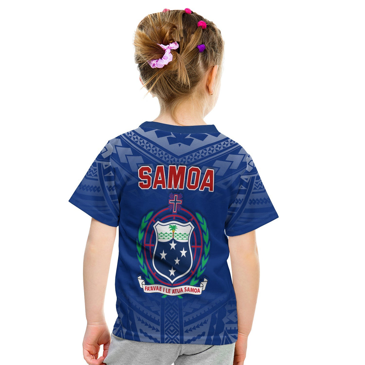 Samoa T Shirt KID Simple Polynesian LT13 - Wonder Print Shop