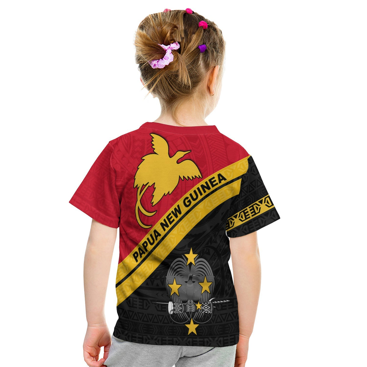 Custom Papua New Guinea Rugby T Shirt KID The Kumuls PNG LT13 - Wonder Print Shop