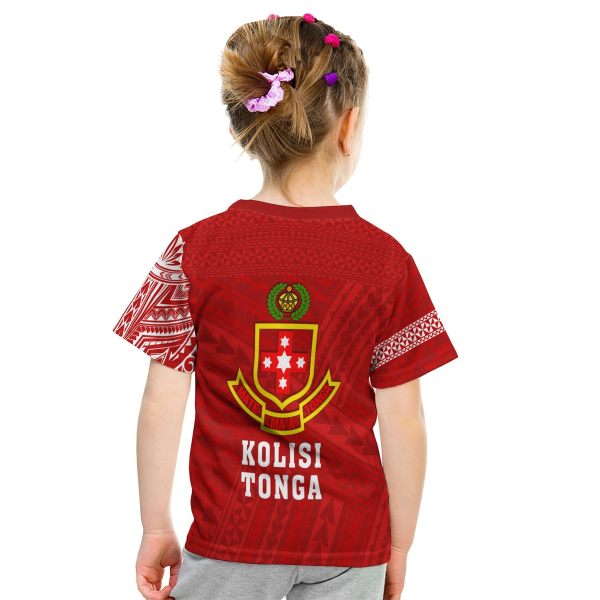 Custom Lion Kolisi Tonga T Shirt KID Atele LT13 - Wonder Print Shop