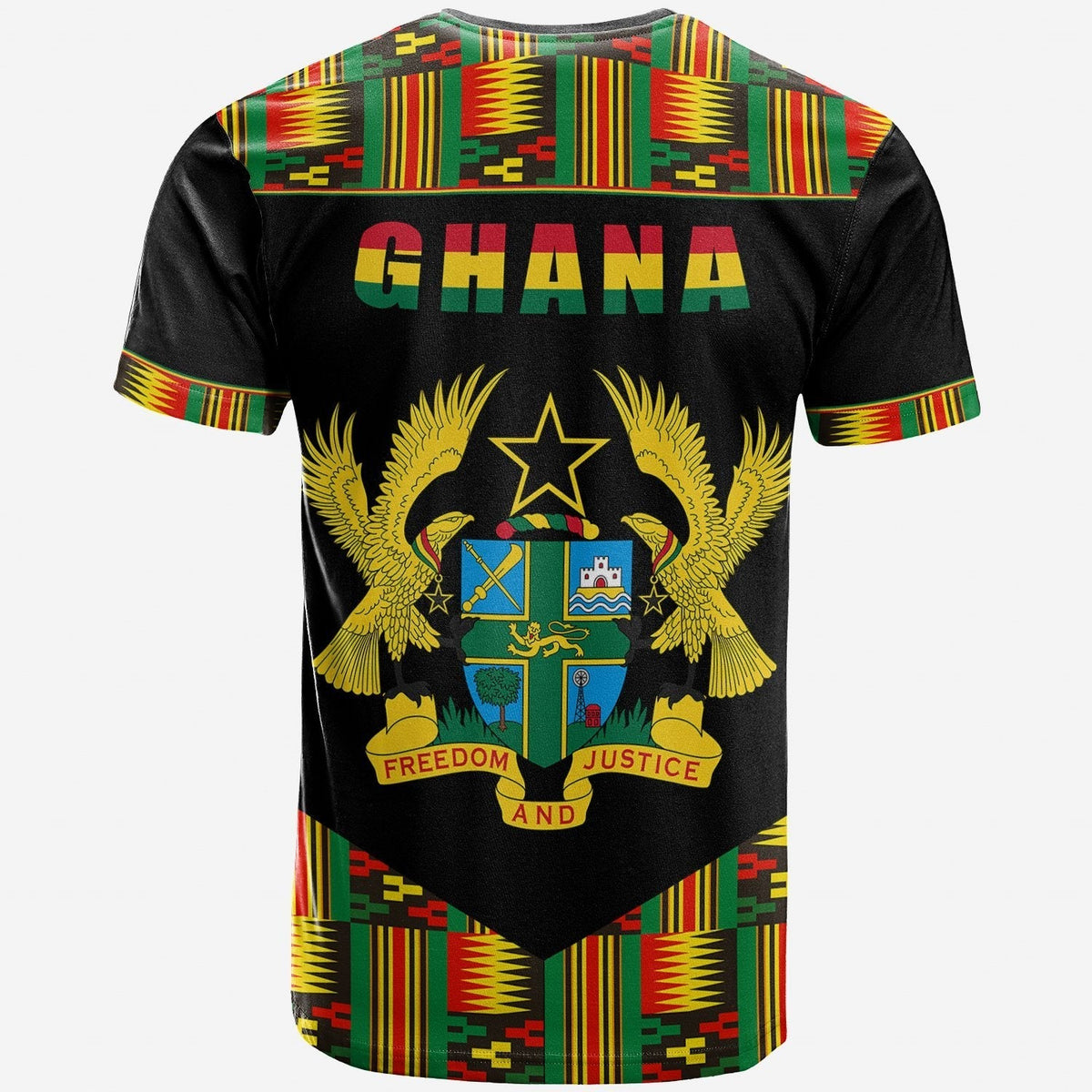 Ghana Proud T Shirt Ankara Kente LT13 - Wonder Print Shop