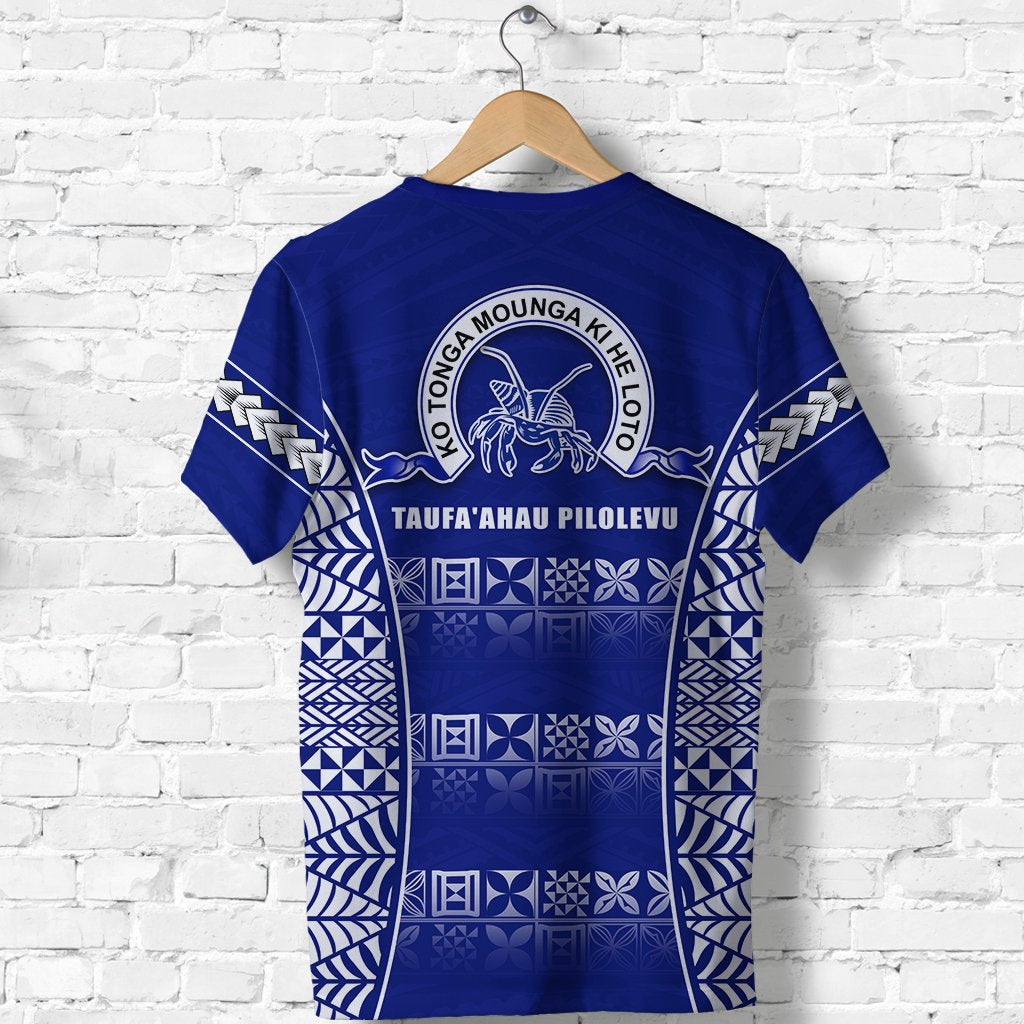 Custom Taufaahau Pilolevu T Shirt Ngatu Tongan LT13 - Wonder Print Shop