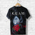 Guam T Shirt Polynesian Flowers Version Black LT13 - Wonder Print Shop