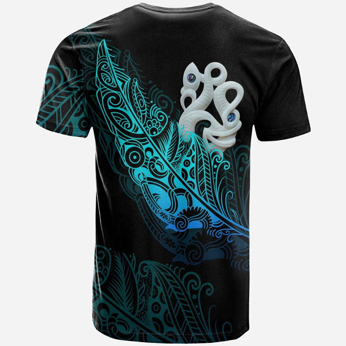 Custom Aotearoa T Shirt Fern Mix Manaia Matau LT13 - Wonder Print Shop