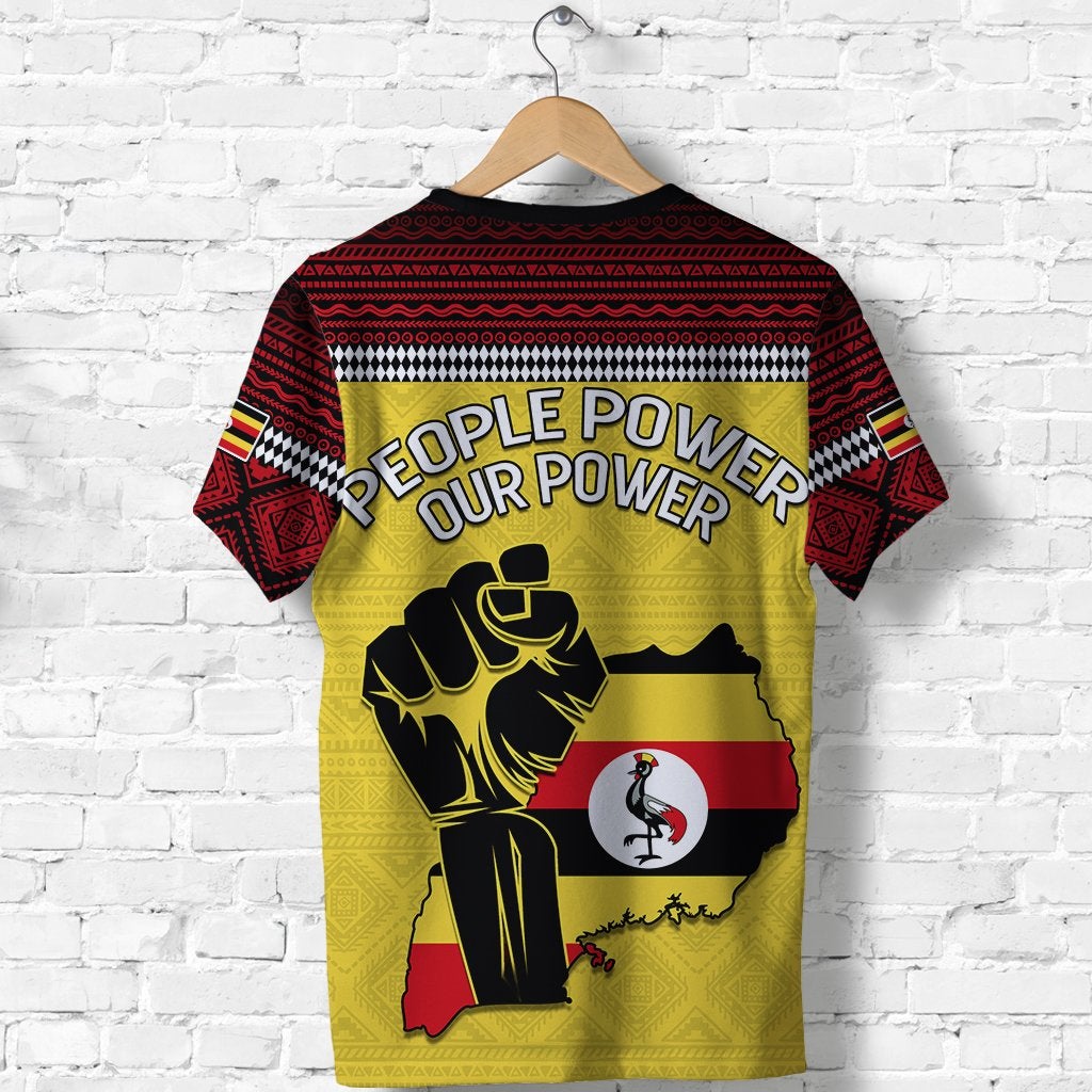 Uganda T Shirt African Pattern People Power Our Power LT13 - Wonder Print Shop