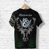 Aotearoa Fern T Shirt Maori Manaia and Fish LT13 - Wonder Print Shop