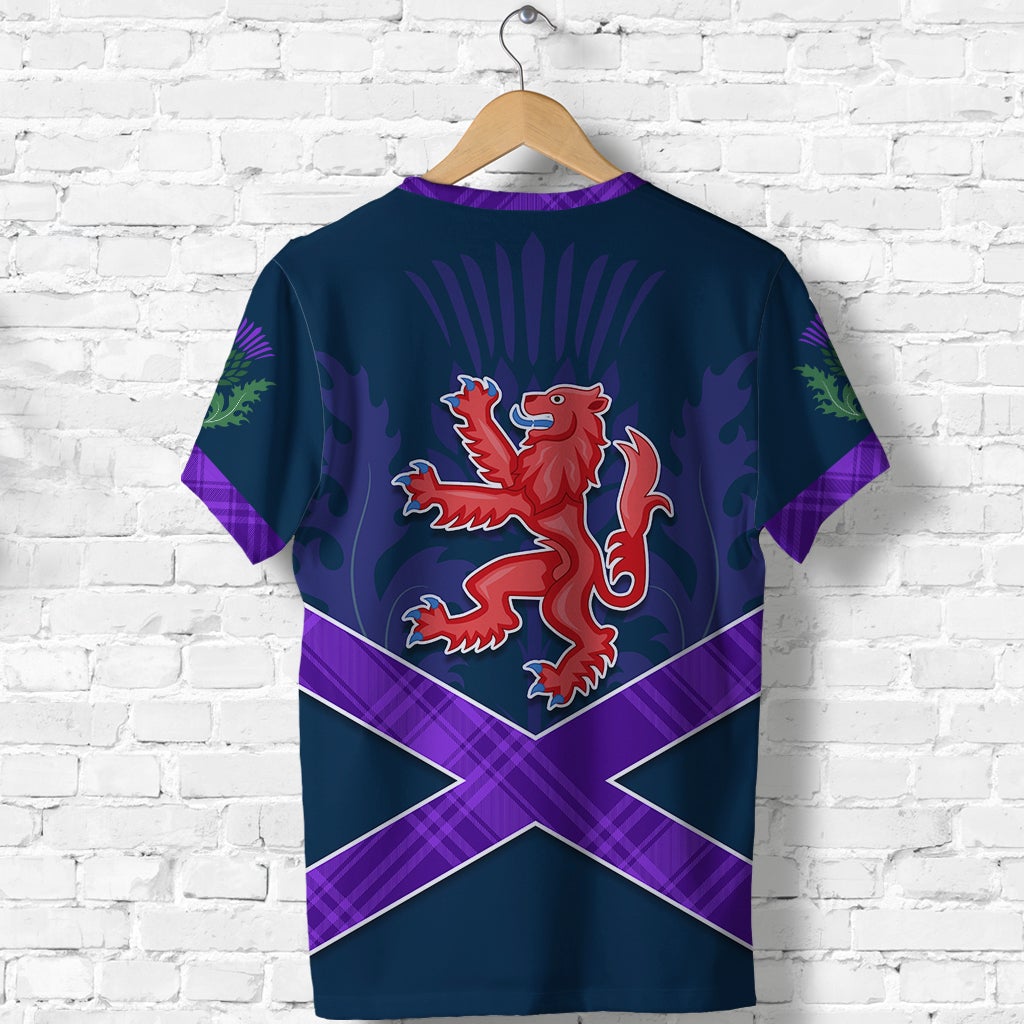 Custom Scotland Rugby 2021 T Shirt Thistle Six Nations LT13 - Wonder Print Shop