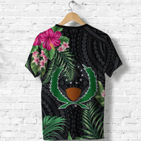 Custom Pohnpei Micronesia T Shirt Tropical Flowers LT13 - Wonder Print Shop