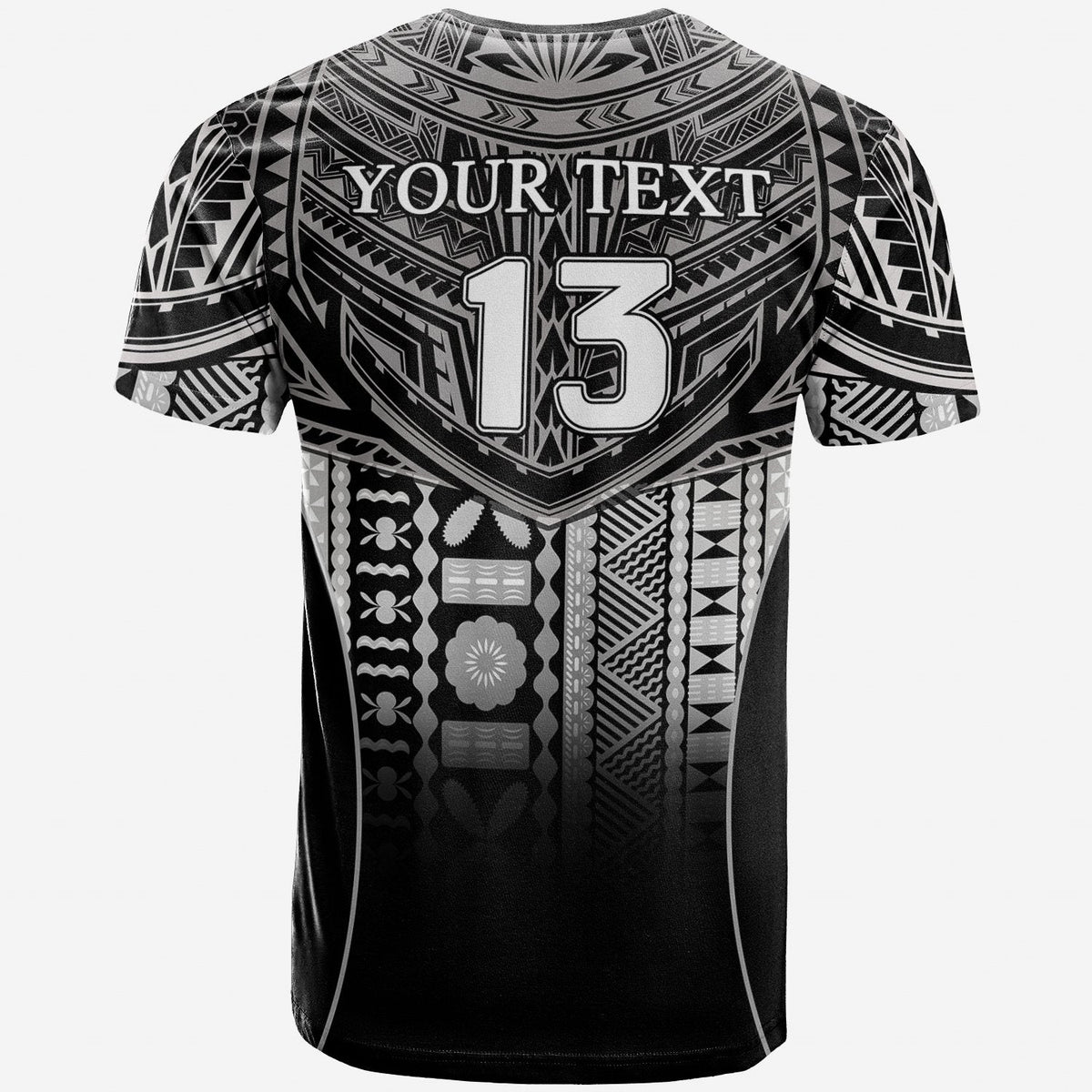 Custom Fiji Faithful T Shirt Version Black Custom Text and Number LT13 - Wonder Print Shop