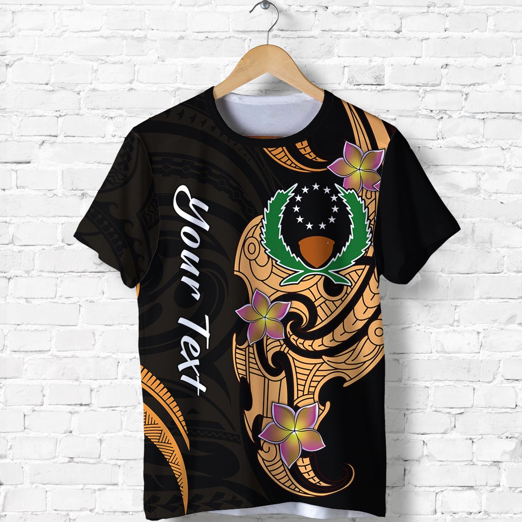 Custom Pohnpei Simple T Shirt Tropical Flowers LT13 - Wonder Print Shop