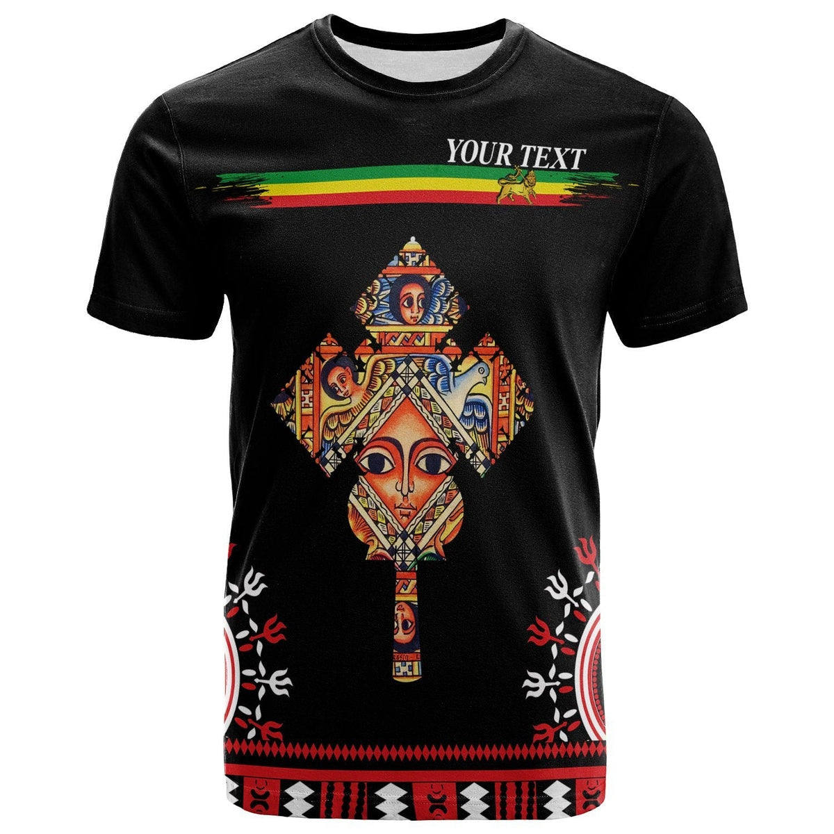 Custom Ethiopia T Shirt Ethiopian Cross LT13 - Wonder Print Shop