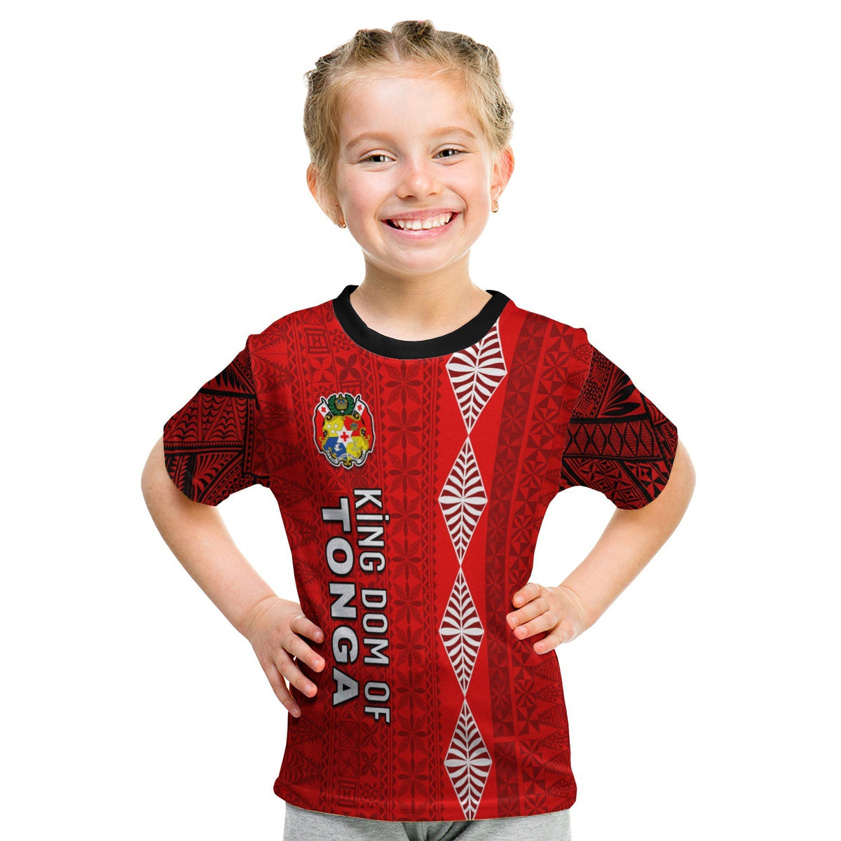Custom Kingdom of Tonga T Shirt KID 2021 Tonga National Day LT13 - Wonder Print Shop