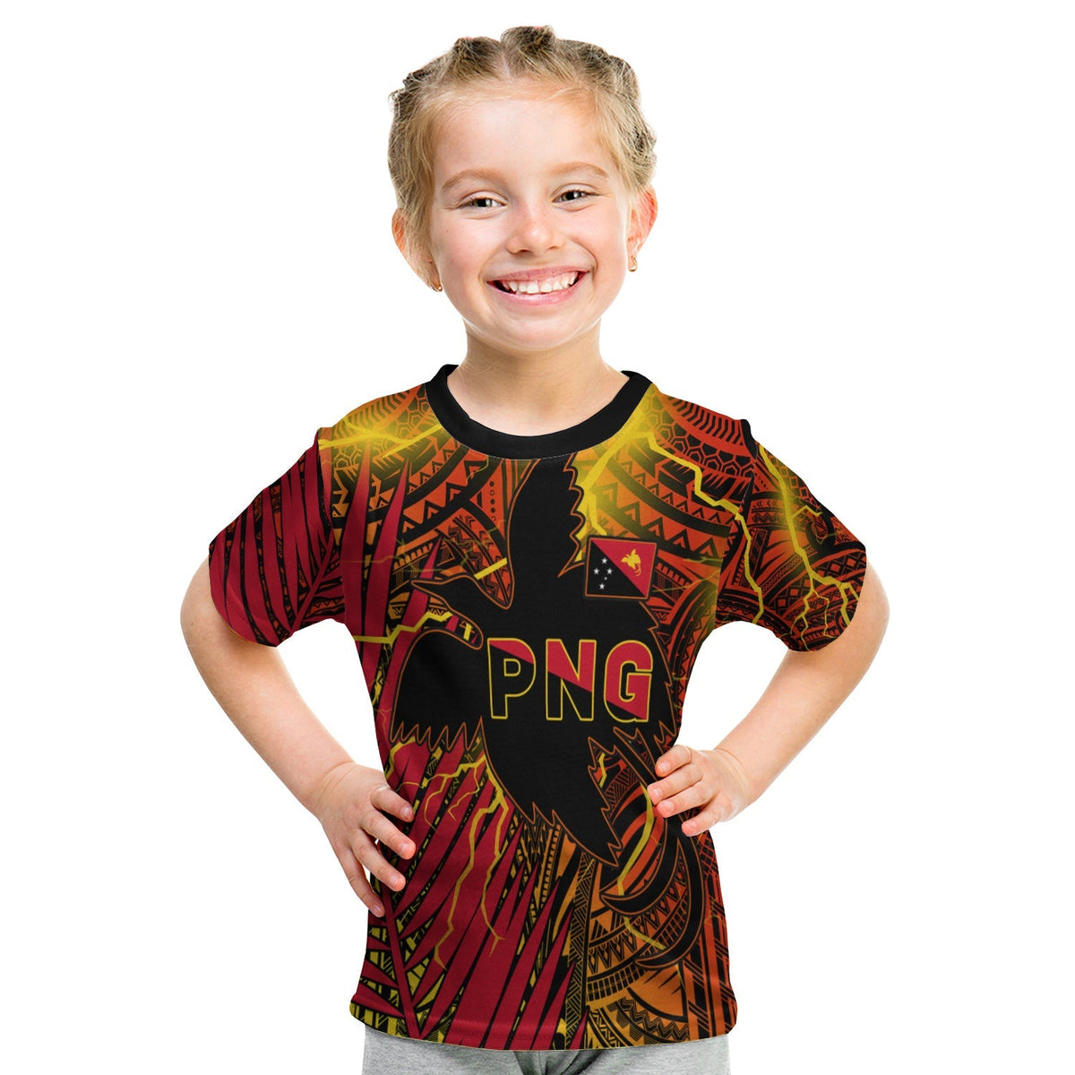 Papua New Guinea T Shirt KID Style Stalwart Polynesian LT13 - Wonder Print Shop